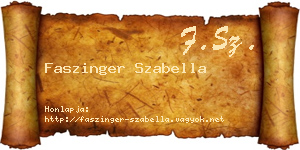 Faszinger Szabella névjegykártya
